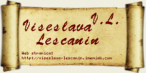 Višeslava Leščanin vizit kartica